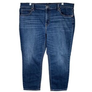 Old Navy Size 16 Boyfriend Mid Rise Jeans Built In‎ Warm Denim Blue Women's